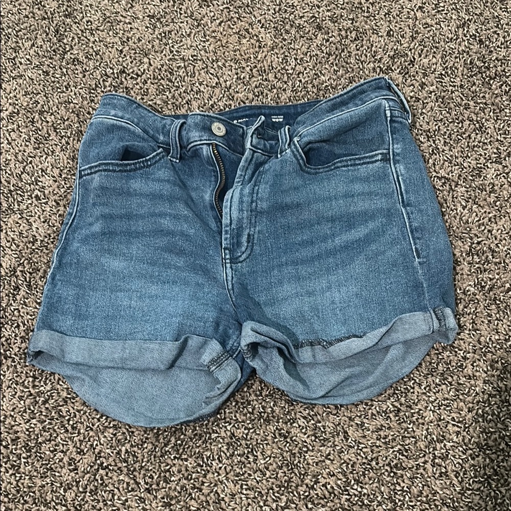 Old Navy High Waist Blue Denim Shorts